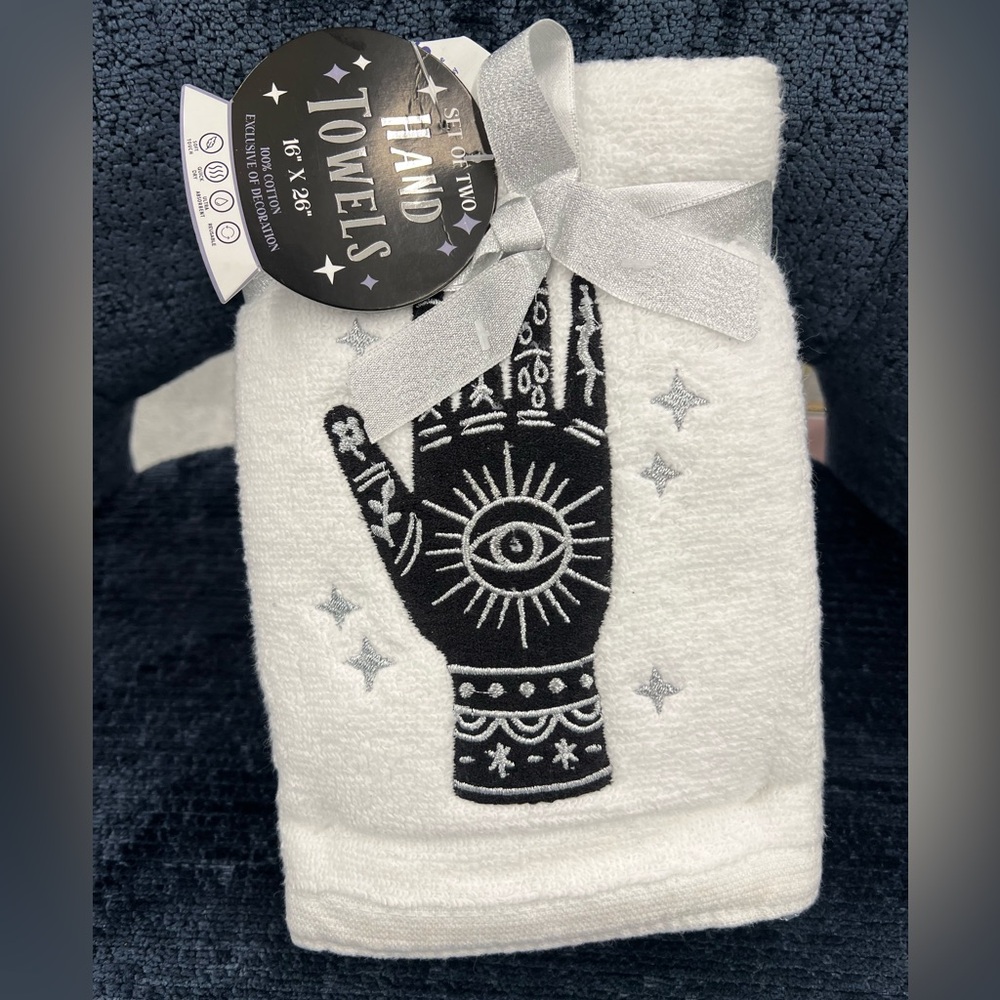 Hamsa Evil Eye Hand Towel Set 2pk